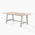 Blakeney Rectangular Whitewash & Light Grey Wood 6 Seater Dining Table