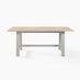 Blakeney Rectangular Whitewash & Light Grey Wood 6 Seater Dining Table