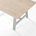 Blakeney Rectangular Whitewash & Light Grey Wood 6 Seater Dining Table