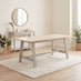 Blakeney Rectangular Whitewash & Light Grey Wood 6 Seater Dining Table