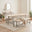 Blakeney Whitewashed and Grey Wood Dining Table & 2 Benches