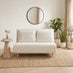 Bobby Off-White Boucle Fabric Double Folding Sofa Bed