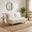 Bobby Off-White Boucle Fabric Double Folding Sofa Bed