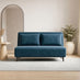 Bobby Blue Velvet Double Folding Sofa Bed