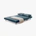 Bobby Blue Velvet Double Folding Sofa Bed