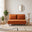 Bobby Orange Velvet Double Folding Sofa Bed