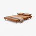 Bobby Orange Velvet Double Folding Sofa Bed