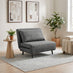 Bobby Dark Grey Fabric Single Folding Sofa Bed