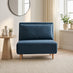 Bobby Blue Velvet Single Folding Sofa Bed Chair