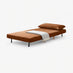 Bobby Orange Velvet Single Folding Sofa Bed Chair