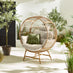 Boca Beige Rattan & Cream Cocoon Garden Egg Chair