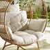 Boca Beige Rattan & Cream Cocoon Garden Egg Chair
