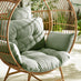 Boca Beige Rattan & Green Cocoon Garden Egg Chair