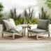 2x Brisa Limewash Wood and Grey Garden Chairs Set