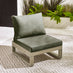 2x Brisa Limewash Wood and Grey Garden Chairs Set