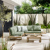 Brisa Wood & Green 5/6 Seat Garden Sofa Set