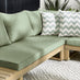 Brisa Wood & Green 5/6 Seat Garden Sofa Set