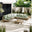 Brisa Teak Effect Wood & Green 8 Seat Garden Sofa Set