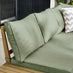 Brisa Teak Effect Wood & Green 8 Seat Garden Sofa Set