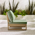 Brisa Teak Effect Wood & Green 8 Seat Garden Sofa Set
