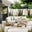 Brisa Teak Effect Wood & Cream 5/6 Seat Garden Sofa Set