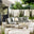 Brisa Limewash Wood & Grey 5/6 Seat Garden Sofa Set