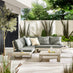 Brisa Limewash Wood & Grey 5/6 Seat Garden Sofa Set