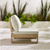 Brisa Teak Effect Wood & Cream 8 Seat Garden Sofa Set