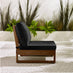 Brisa Walnut Wood & Black 8 Seat Garden Sofa Set
