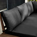 Brisa Walnut Wood & Black 8 Seat Garden Sofa Set