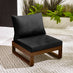 Brisa Walnut Wood & Black 8 Seat Garden Sofa Set