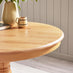 Bude Round Oak Effect Solid Wood 4 Seater Dining Table