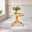 Bude Round Oak Effect Solid Wood 4 Seater Dining Table