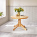 Bude Round Oak Effect Solid Wood 4 Seater Dining Table