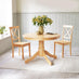 Bude Round Oak Effect Solid Wood 4 Seater Dining Table