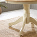 Bude Cream Round Wooden Dining Table & 4 Belgravia Chairs