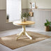 Bude Cream Round Wooden Dining Table & 4 Belgravia Chairs