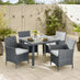 Barbados Grey Rattan 4 Seat Garden Dining Set
