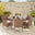 Barbados Beige Rattan 4 Seat Garden Dining Set