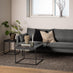 Baron Square Black Marble Effect Side Table