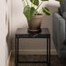Baron Square Black Marble Effect Side Table