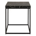 Baron Square Black Marble Effect Side Table