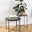 Avon Round Black Marble Side Table