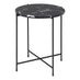 Avon Round Black Marble Side Table