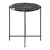 Avon Round Black Marble Side Table