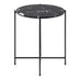 Avon Round Black Marble Side Table