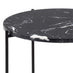 Avon Round Black Marble Side Table