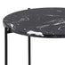 Avon Round Black Marble Side Table