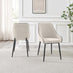 Penrose Black Round Dining Table & 4 Cream Beaumont Chairs