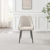 Lynton Walnut Effect Wood Dining Table with 4 Cream Beaumont Chairs